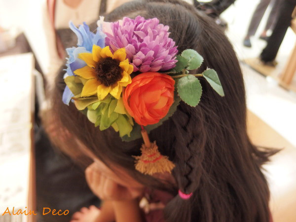 静岡市葵区鷹匠お花屋さんアランデコのワークショップ・コサージュ制作の実例３の５